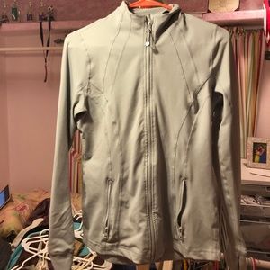 Grey Lightweight Workout Jacket Full Zip